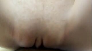 Brunette hair teen with piercing sucks weenie then gets drilled from POV