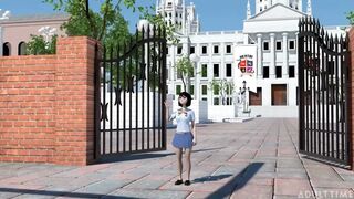 Manga Sex College Movie scene 8 - Large Titty Bffs Practice Scissoring Jointly at Anime Sex University