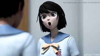 Manga Sex College Movie scene 8 - Large Titty Bffs Practice Scissoring Jointly at Anime Sex University