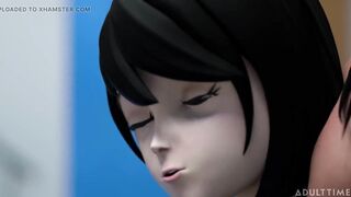 Manga Sex College Movie scene 8 - Large Titty Bffs Practice Scissoring Jointly at Anime Sex University