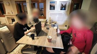 Extraordinary! Hawt Shlong Made to Cum Underneath the Table