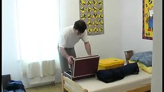 Breasty golden-haired older is getting fucked on the daybed