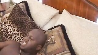Brunette hair Angel Gets Immodest Facial From Large Ebony Dong