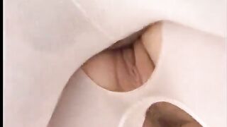 Fantastic blond lady in white gets wang in her constricted backdoor