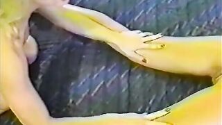 Concupiscent blond love button-licker plays with her girlfriend's constricted bald vagina