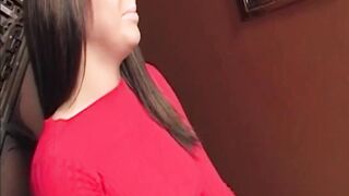 Brunette hair mother I'd like to fuck Widens Cunt and Sucks Gloryhole Penis