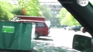 Playgirl Pounds Juicy Twat with Blue Sex tool in Car
