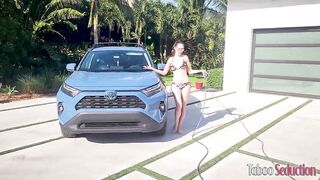Exposed Carwash with Hawt Brunette hair mother I'd like to fuck Amiee Cambridge