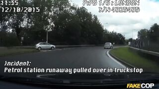 Fake Cop - Truck Stop Temptation: Sexually excited Girl Drilled Hard in the Police Car with Unfathomable Mouth Action