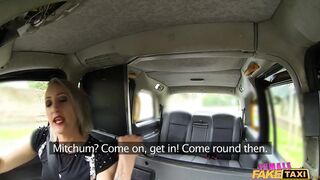 Female Fake Taxi - Golden-haired Lesbo Cab Driver Dominates Tattooed Redhead