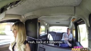 Female Fake Taxi - Tattooed Stud Gives Driver a Facial for a Fare