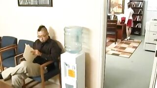 Large Bazookas at Work - Sara Stone Deepthroats Jock in the Job Interview