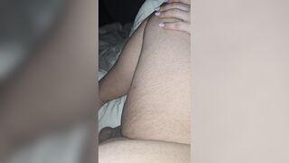 Step mommy hand will slide on step son penis during the time that is on his leg or not