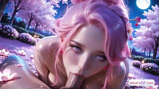 Silk-wrapped nymph groans for ardent sex and gets drenched in cum