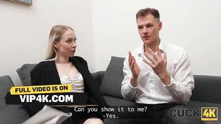 CUCK4K. At the casting, cuckold showed how much of a sexually excited his girlfriend is