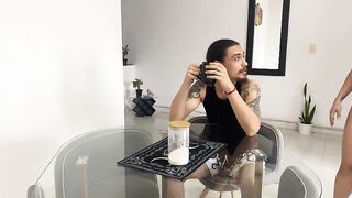 MY STEPSISTER LEFT AND HER LARGE-BUTT LALIN GIRL MOST GOOD ALLY GAVE ME A ORAL-SEX! - SPANISH PORN