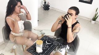 MY STEPSISTER LEFT AND HER LARGE-BUTT LALIN GIRL MOST GOOD ALLY GAVE ME A ORAL-SEX! - SPANISH PORN