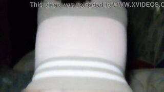 Booty slam, eating the wicked beauty's constricted little booty out of a fuck-rubber, hawt angel.