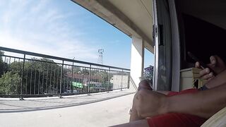 The weather is flawless for a patio pee and a cum.