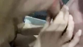 Me 1st time sucking knob, after this guy creampies me