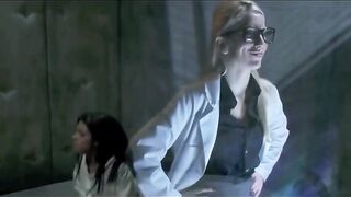 Chastity belted slave gets used by 2 dykes