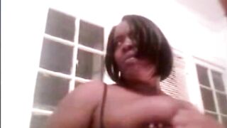 Ebony Lesbian Suck Huge Natural Titty Of Her Friend