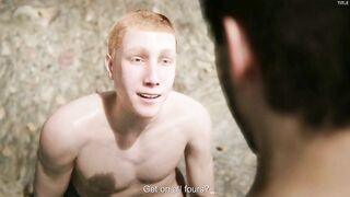 Game: FindingBuddies, Chapter 10 - Rencounter an old ally (Chapter 5), helping on the farm, having sex by the waterfall, giving a oral pleasure, and getting drilled in the booty (russian english voice)