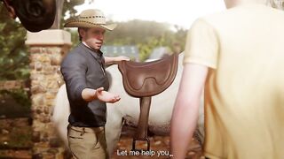 Game: FindingBuddies, Chapter 10 - Rencounter an old ally (Chapter 5), helping on the farm, having sex by the waterfall, giving a oral pleasure, and getting drilled in the booty (russian english voice)
