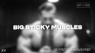 Sticky Muscle Chaps Day 59 Preview, AI-Generated Muscle Boyz, Large Weenies, Large Cum Loads