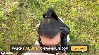 Hawt Stable Worker Took Me Into the Forest… Risky Smokin' Deepthroat POV
