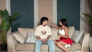 My boyfriend and my stepmom actually know how to show me how to have sex! - We ended up having a sexy trio