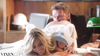 VIXEN Seductive Allie has ardent affair with her boss