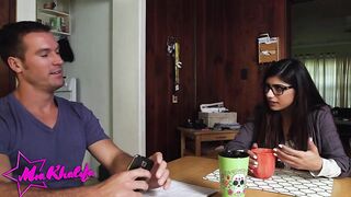 MIA KHALIFA - Mia Khalifa’s Trio Debut Gets Wild As 2 Biggest Jocks Pound Her Hairless Vagina