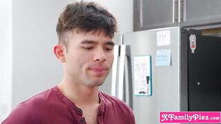 Stepson made stepmom feel particular on mammas day and that babe thanked him with sex