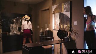 ALL HOTTY MASSAGE Ideal Lesbo Duett Abella Danger And Haley Reed Screw Every Other s Soaked Twats
