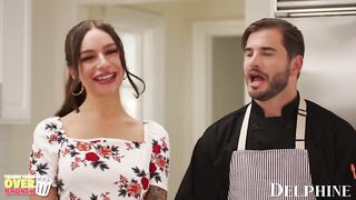 Delphine Films- April Olsen's Nasty Cooking Show Turns Into a Hawt THREE-SOME