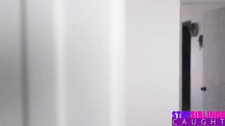 Aria Valencia Teases Stepbro "Bang Me Harder Than My Toy" Shower Sloppy Deepthroat Ride