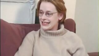 Geeky golden-haired with glasses likes getting jizzed after hard screw