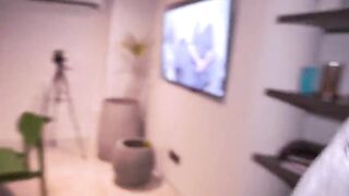 Lustful Colombian woman hooks up with her spouse's allies - Celeste Alba's Group-sex