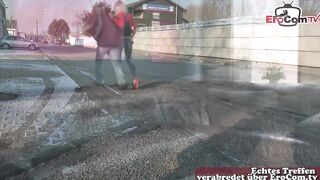 German blond street floozy approached and banged