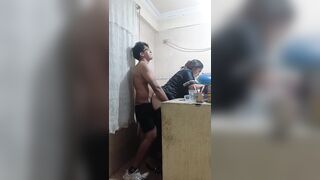 Mexican woman having anal-act of love in the kitchen, hurry up my boss will arrive any minute now. Mexico Town