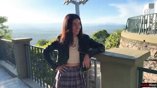 Avid Cumwalk in Public Park Full of People - Public Fellatio Flashing Upskirt