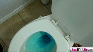 Large titties curvy teen step sister makes step brother clean her up and pound her hirsute vagina