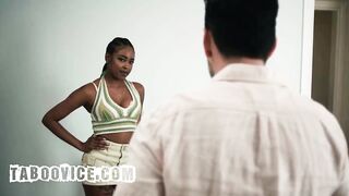 Ebony Stepdaughter Lastly Let Her Sexually excited Stepdad Bang Her Cunt