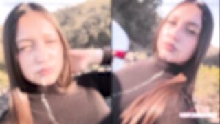 Unknown Angel Eats My Shlong in Public - Green Eyes Spunk fountain on the Face