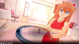 My Anime Dream - Screwing Asuka from Evangelion's Pink Cunt Stepsister in Her Room