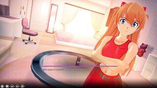 My Anime Dream - Screwing Asuka from Evangelion's Pink Cunt Stepsister in Her Room