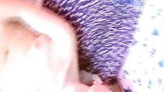 Blond Sweetheart Rides Thick Blue Vibrator Unfathomable
