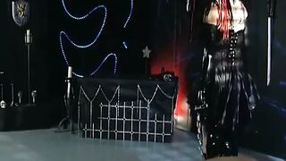 German Female-dominator Putting Massive Toys in Sub Backdoor