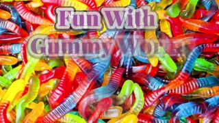 Ashley Ace and Pinkthehawk - Enjoyment with Gummy Worms Part 1